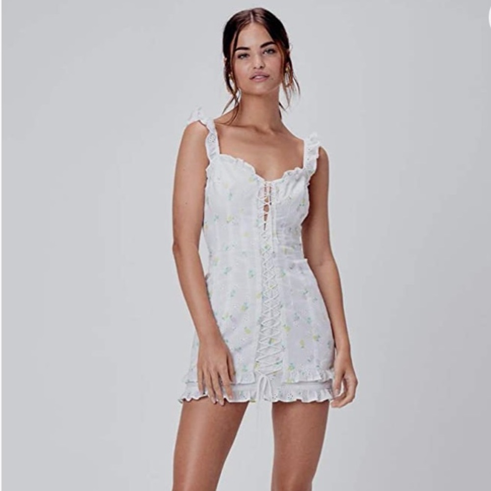 For Love and Lemons Azalea Lace Up Dress